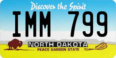 ND license plate IMM799