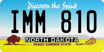 ND license plate IMM810