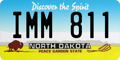 ND license plate IMM811