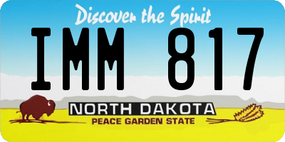 ND license plate IMM817