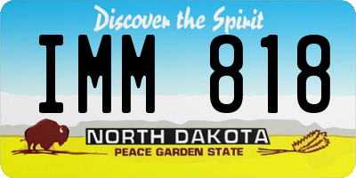 ND license plate IMM818