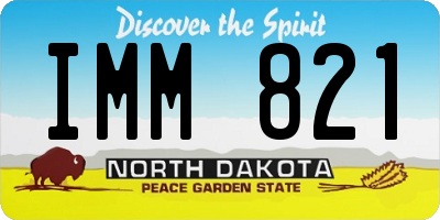 ND license plate IMM821