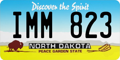 ND license plate IMM823