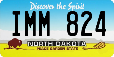 ND license plate IMM824