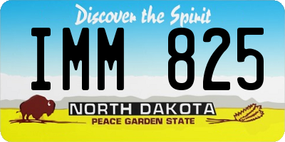 ND license plate IMM825