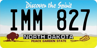 ND license plate IMM827