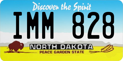 ND license plate IMM828