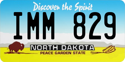 ND license plate IMM829