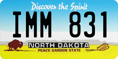 ND license plate IMM831