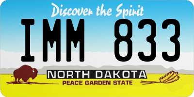 ND license plate IMM833