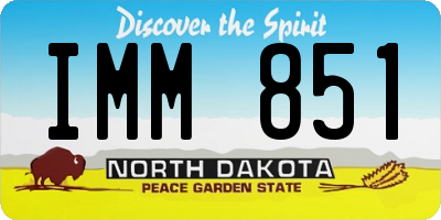 ND license plate IMM851