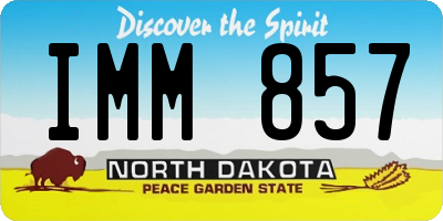 ND license plate IMM857