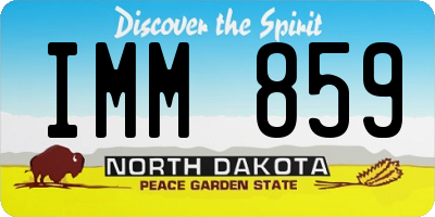 ND license plate IMM859