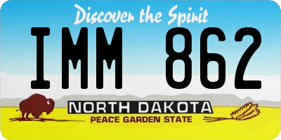 ND license plate IMM862