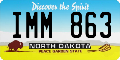 ND license plate IMM863