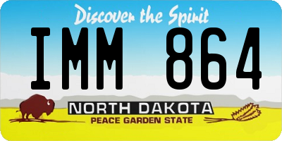 ND license plate IMM864