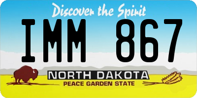 ND license plate IMM867