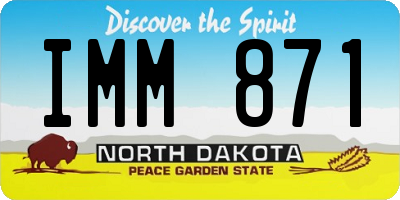 ND license plate IMM871