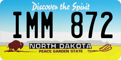ND license plate IMM872
