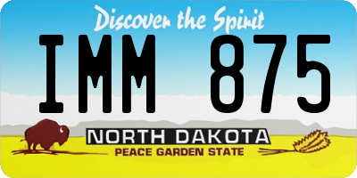 ND license plate IMM875