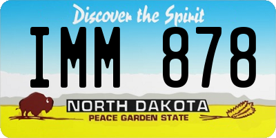 ND license plate IMM878