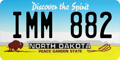 ND license plate IMM882