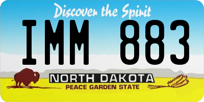 ND license plate IMM883