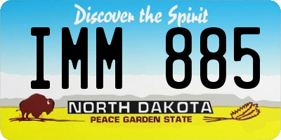 ND license plate IMM885