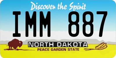 ND license plate IMM887
