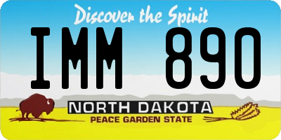ND license plate IMM890