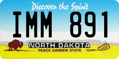 ND license plate IMM891