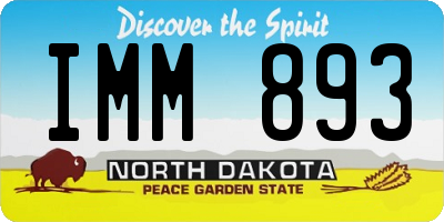 ND license plate IMM893
