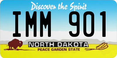 ND license plate IMM901