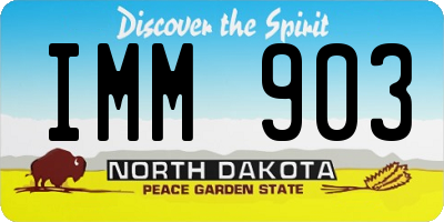 ND license plate IMM903