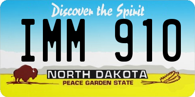 ND license plate IMM910