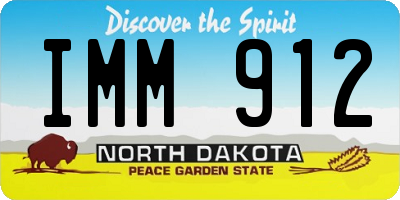 ND license plate IMM912