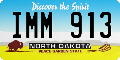 ND license plate IMM913