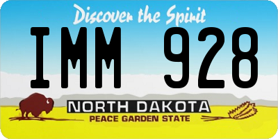 ND license plate IMM928