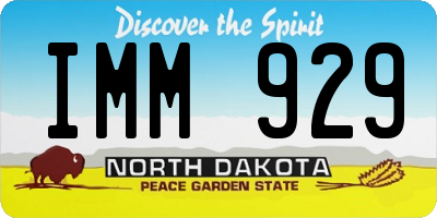 ND license plate IMM929