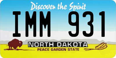 ND license plate IMM931