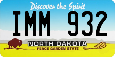 ND license plate IMM932