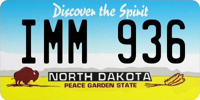 ND license plate IMM936