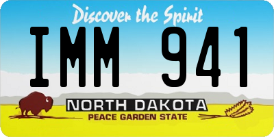 ND license plate IMM941