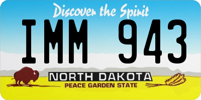 ND license plate IMM943