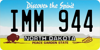 ND license plate IMM944