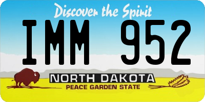 ND license plate IMM952