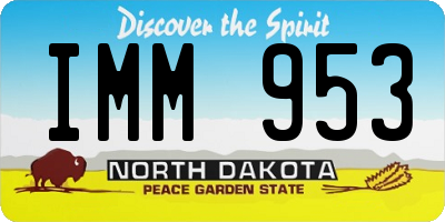 ND license plate IMM953