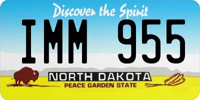 ND license plate IMM955