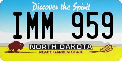 ND license plate IMM959