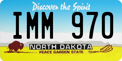 ND license plate IMM970